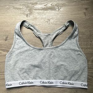 Gray Calvin Klein Sports Bra